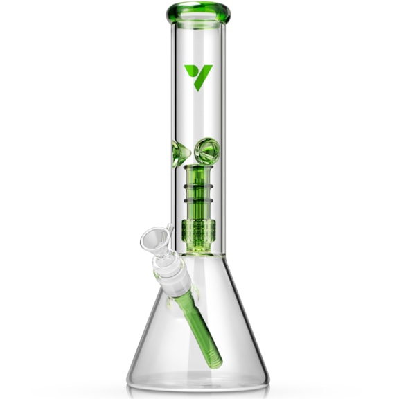 Classic Beaker Bong – Sleek Glass Water Pipe with Dual Filtration & Ice Catcher