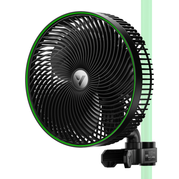 AeroWave E9 Clip-on Fan, EC Motor, Auto Oscillation Fan, Air Circulator For Grow Tent