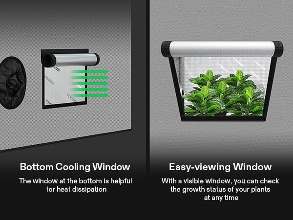 VIVOSUN Gray 4x4 Grow Tent, VST-G448 Upgraded Professional Mylar Hydroponic  Tent 48 x 48 x 80