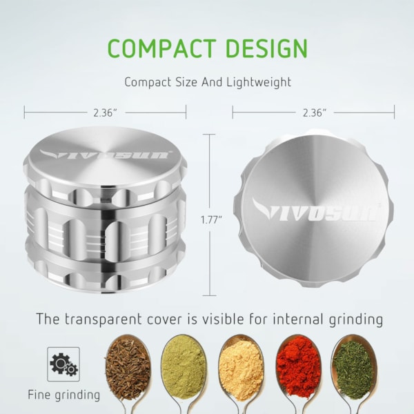 BL Premium Grinder – Moulin à Herbes En Aluminium Avec Tamis à Pollen