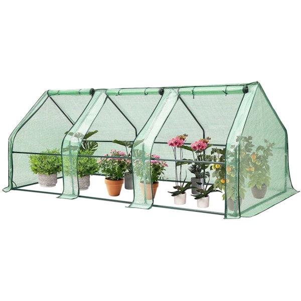 VIVOSUN Transparent 56x28x76-Inch Mini Walk in Green House with Window and Anchor Plant Garden Hot House 