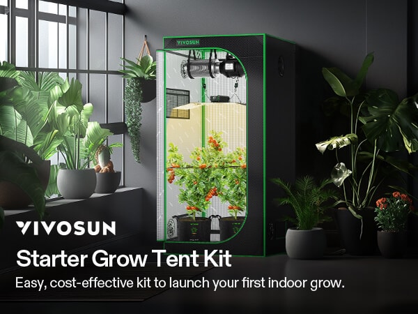 Starter Grow Tent Kit, 3 × 3ft 3-Plant System, WiFi-Controlled
