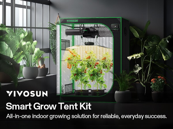 Smart Grow Tent Kit, 4 × 2ft 2-Plant System, WiFi-Integrated