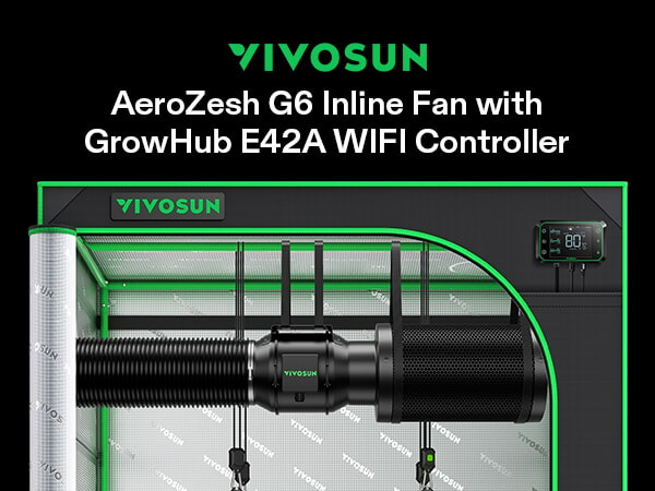 AeroZesh G8 Inline Fan 8″ with E12 Speed Controller, PWM 