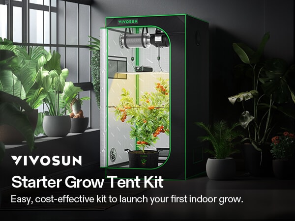 Starter Grow Tent Kit, 2.7 × 2.7ft 2-Plant System, WiFi-Controlled