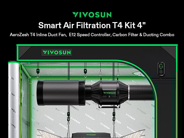 VIVOSUN 4インチ換気システム VIVOSUN 4インチ換気システム Smart Air Filtration Kit Pro 4