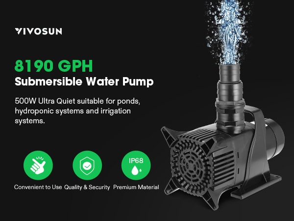 ★空★PondPhuwin Vivosun 8190GPH Submersible Pump