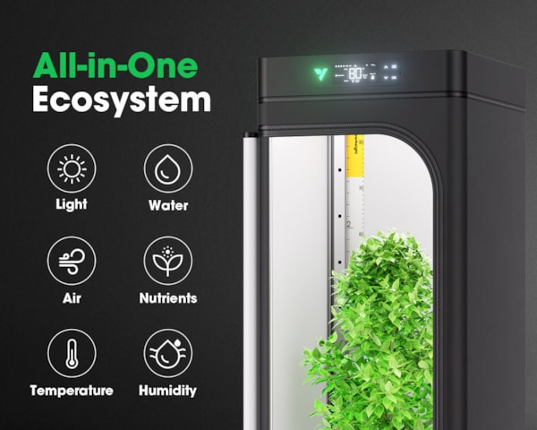 VGrow Smart Hydroponics Kit: Smart Grow Box + DWC Growing System
