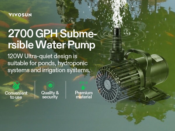 EXLECO Pompa Acqua 500L/H 7W 230V Pompa Sommersa Per Acquario Pompa Per Laghetto Sommergibile Pompe Fontana Pompe Filtro Pompa Di Alimentazione Pompe Sommergibili Con Spina Per Piscina Stagno &Eacute;tang