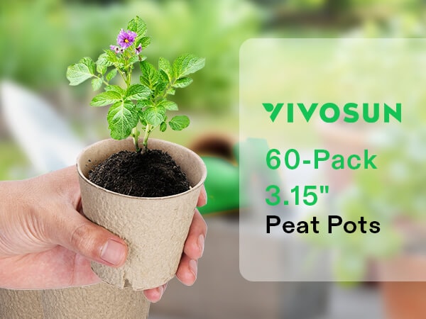 VIVOSUN 5-Pack 20 Gallon Brown Grow Bag, Fabric Pot with Handles for Vegtables and Plants