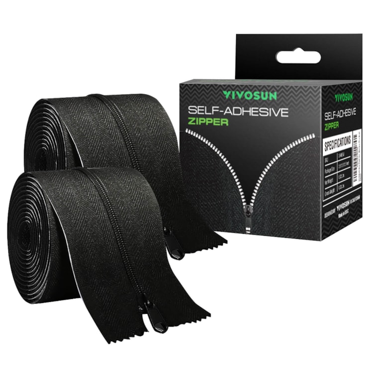 VIVOSUN Two Packs Heavy Duty Peel & Stick Zipper for Dust Barriers