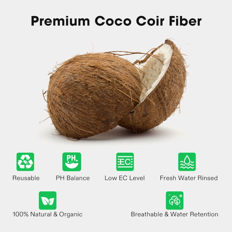 Coco Coir Brick for Plants, 2 Packs 100% Natural Organic Compressed Coconut  Coir Fiber with Low EC & PH Balance, High Nutrition Coconut Soil Coco