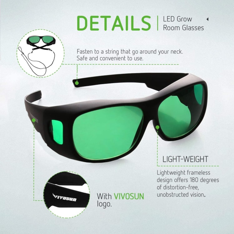 LUMii Grow Room Glasses Growroom Lenses Hydroponics Daylight Vision grow tents 