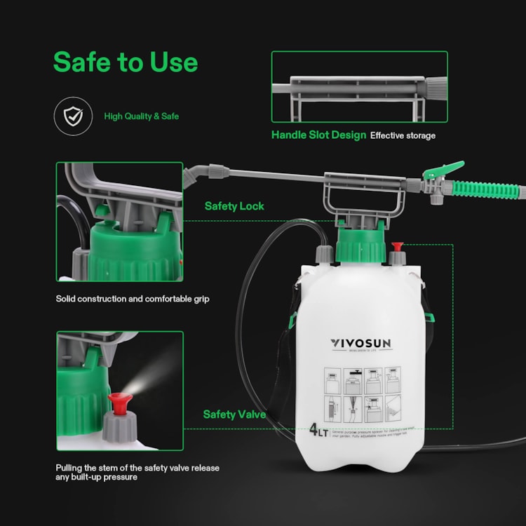 2-Gallon Pump Pressure Sprayer, Pressurized Lawn & Garden Water Spray Bottle with Adjustable Shoulder Strap, Pressure Relief Valve, for Spraying Plant