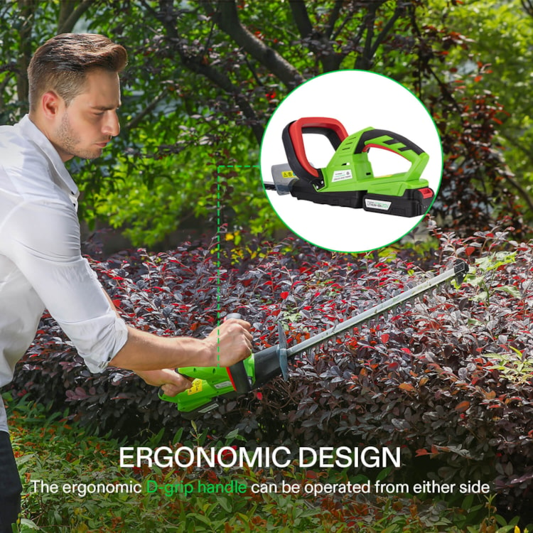 Cordless Hedge Trimmer, 20V Bush Trimmer 20-Inch Dual-Action Blades 5.5-lb  Lightweight & Powerful Battery and Fast Charger,Tools