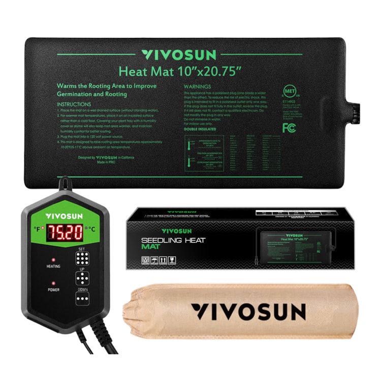 Digital Thermostat Hydrofarm 12 x 48-Inch Propagation Mat 