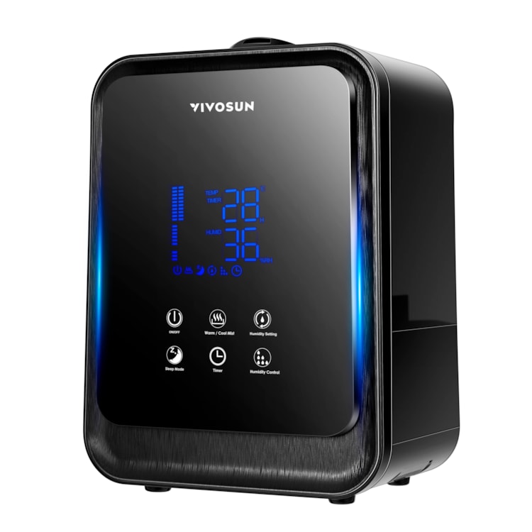 VIVOSUN Digital Hygrometer Indoor Outdoor Thermometer and 5L 2-in-1 Warm  and Cool Mist Humidifier