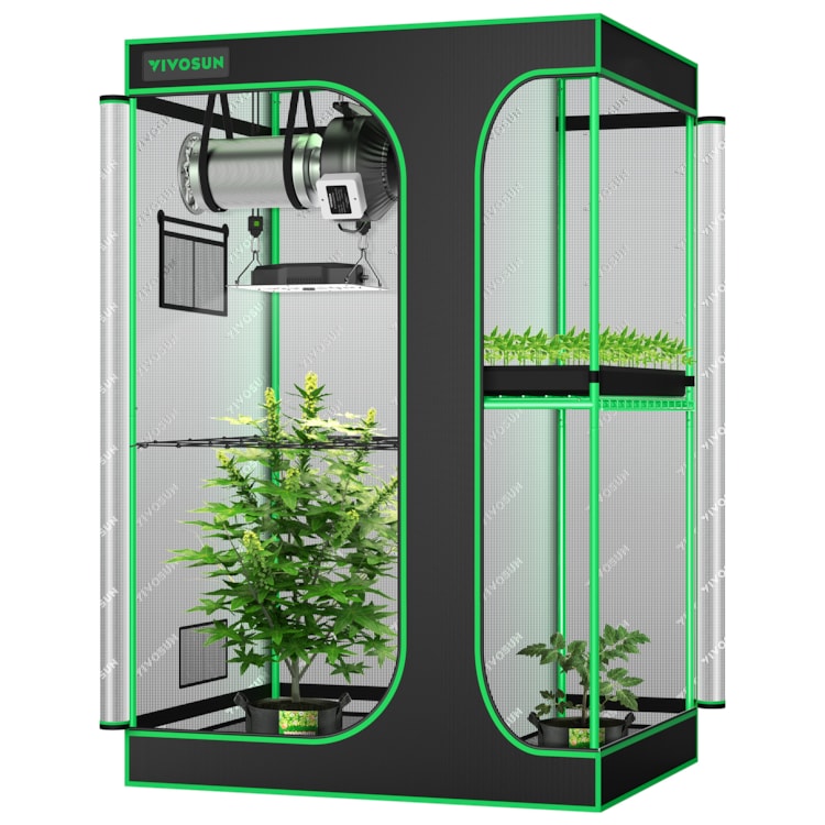 Miumaeov Grow Tent Kit, Complete Dimmable Full Specturm Grow Tent