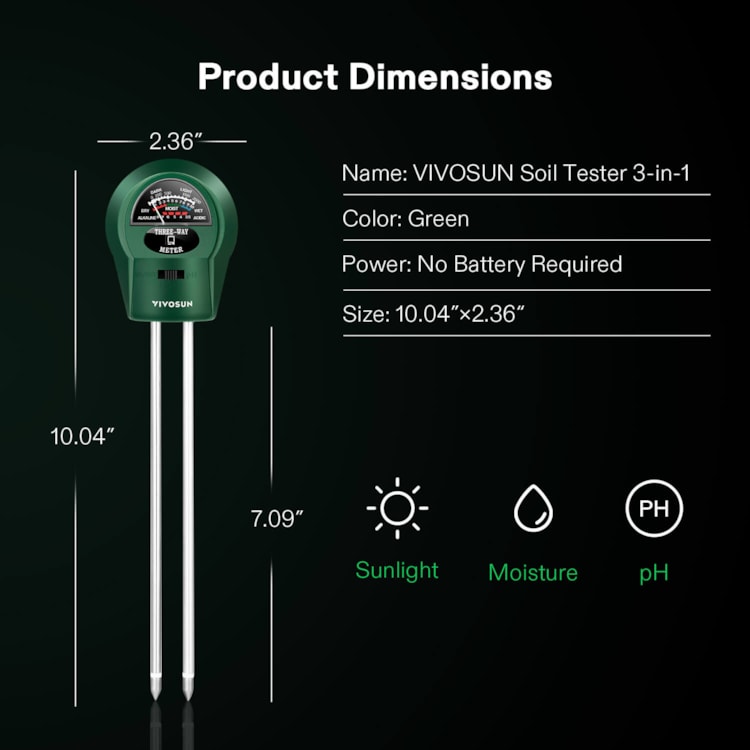 3/4 in 1 Soil Tester Moisture pH LCD Digital Meter Gauge Plants