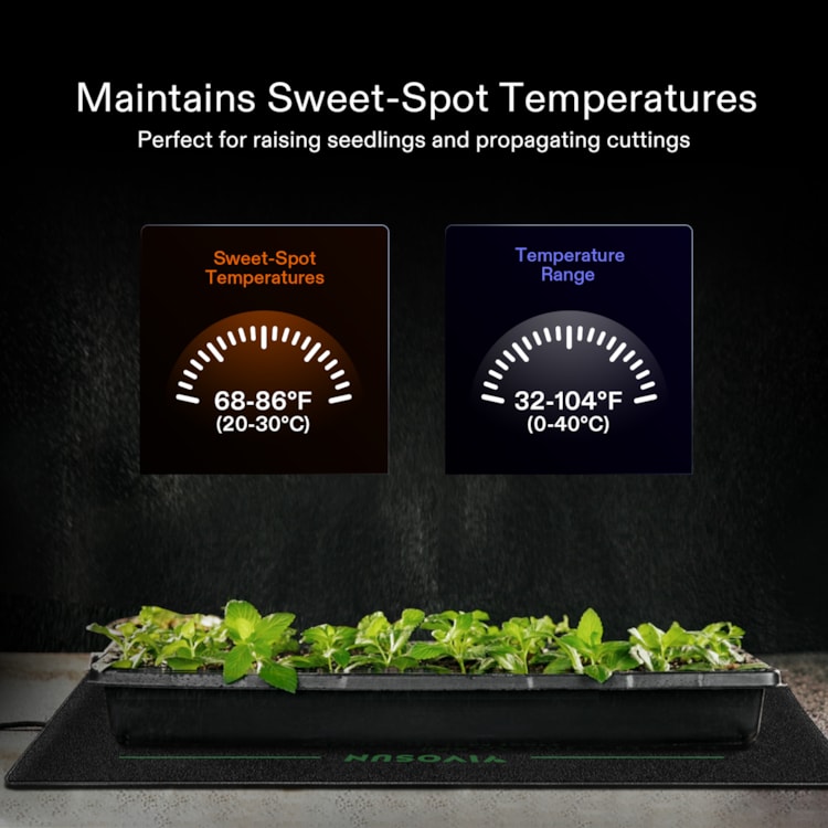 VIVOSUN 3 X 20 Seedling Heat Mat and Digital Thermostat Combo Set