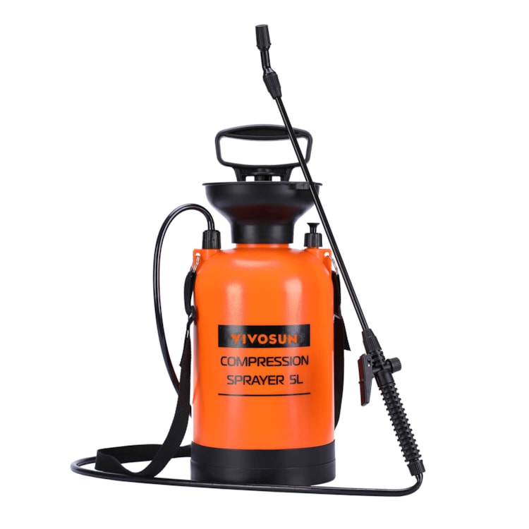 VIVOSUN 1.35 Gallon Pump Pressure Sprayer, Pressurized Lawn & Garden Water Spray  Bottle with Adjustable Shoulder Strap, Pressure Relief Valve, for Plants, Car  Detailing and Cleaning