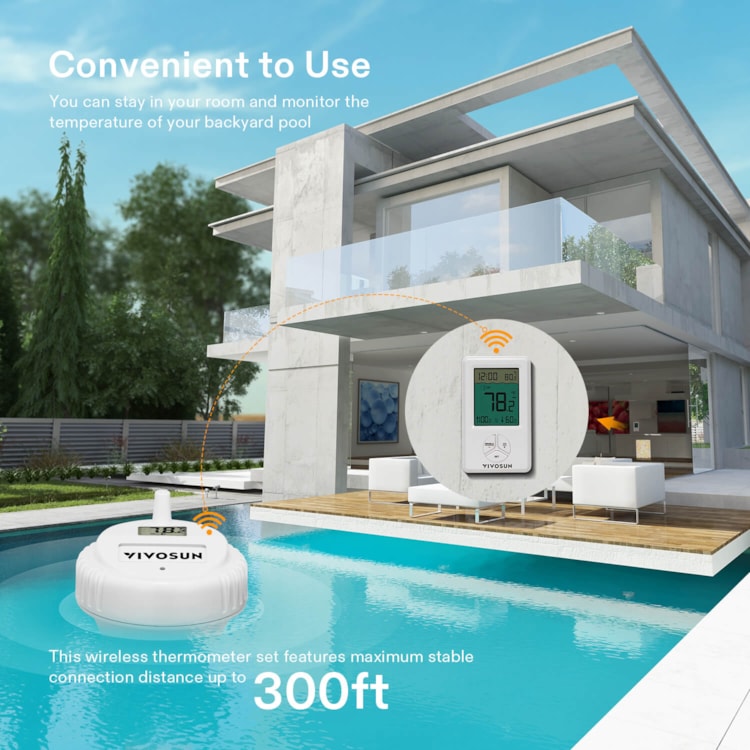 Wireless Pool Thermometer - Digital Floating Pool And Spa