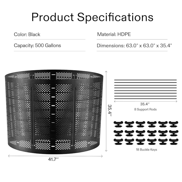 Big Round Compost Bin, with Lid