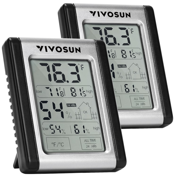 VIVOSUN 94.5x36x36-Inch Portable Green House and Digital Hygrometer Thermometer 
