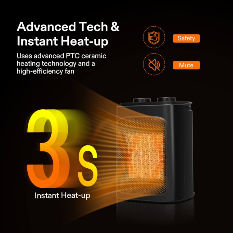 Space Heater for Indoor Use, 1500W, 4 Modes for Year-round Use