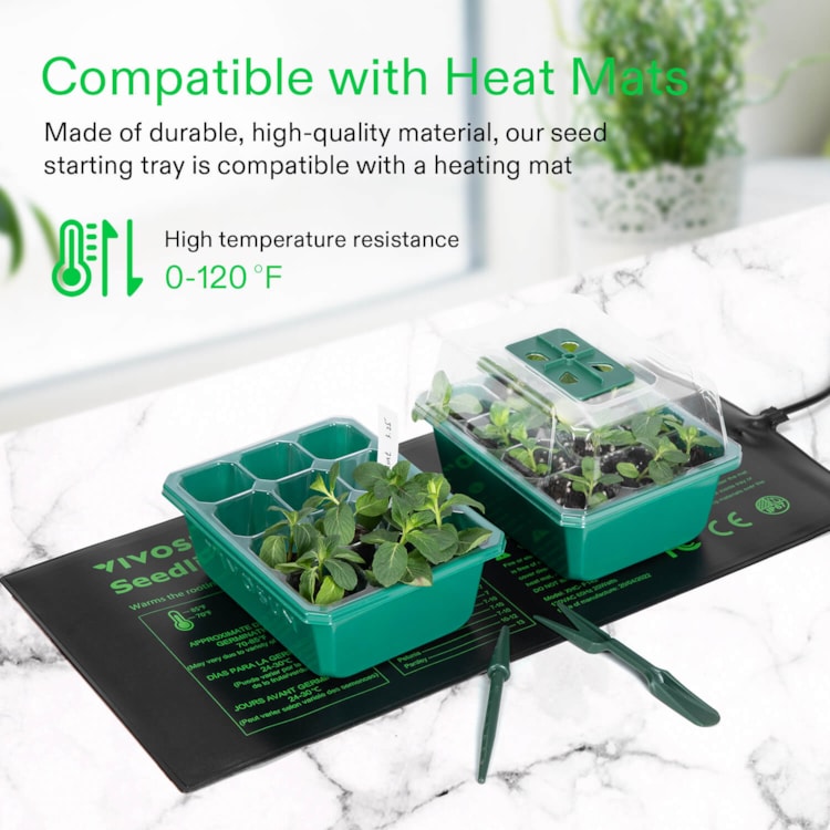 Gardens Alive! Seed Starting Heat Mat, Square Shape, Indoor Use, 10x20  Inches, Speeds Germination, Easy to Use