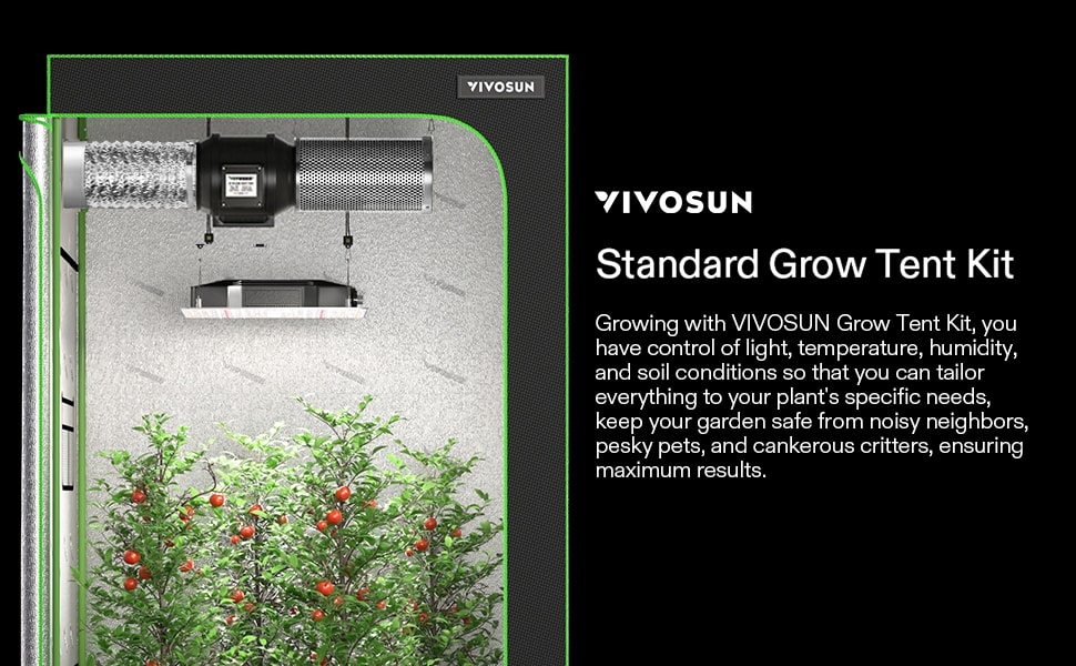 Details about   VIVOSUN Grow Tent 2x2 Hydroponics Indoor Plant Box 24” x 24” x 36” Non Toxic 