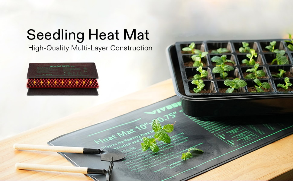 Brand NEW VIVOSUN 10" x 20.75" Seedling HEAT MAT & Digital Thermostat COMBO SET 