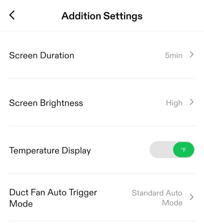 the Use of Additional Settings