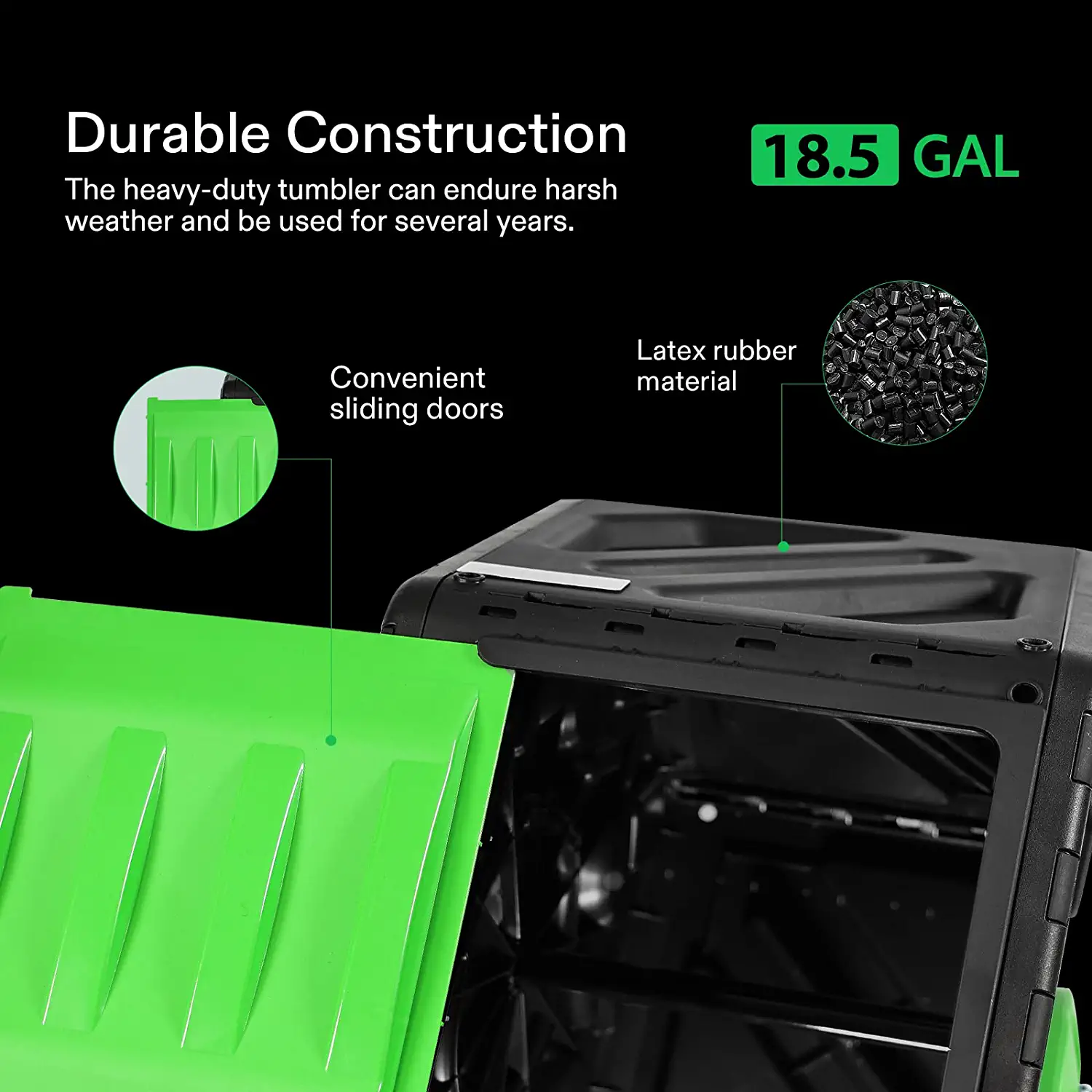 115 Gallon Garden Compost Bin - Outdoor Compost Tumblers